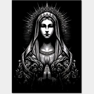 Gothic Aesthetic Virgin Mary Posters and Art